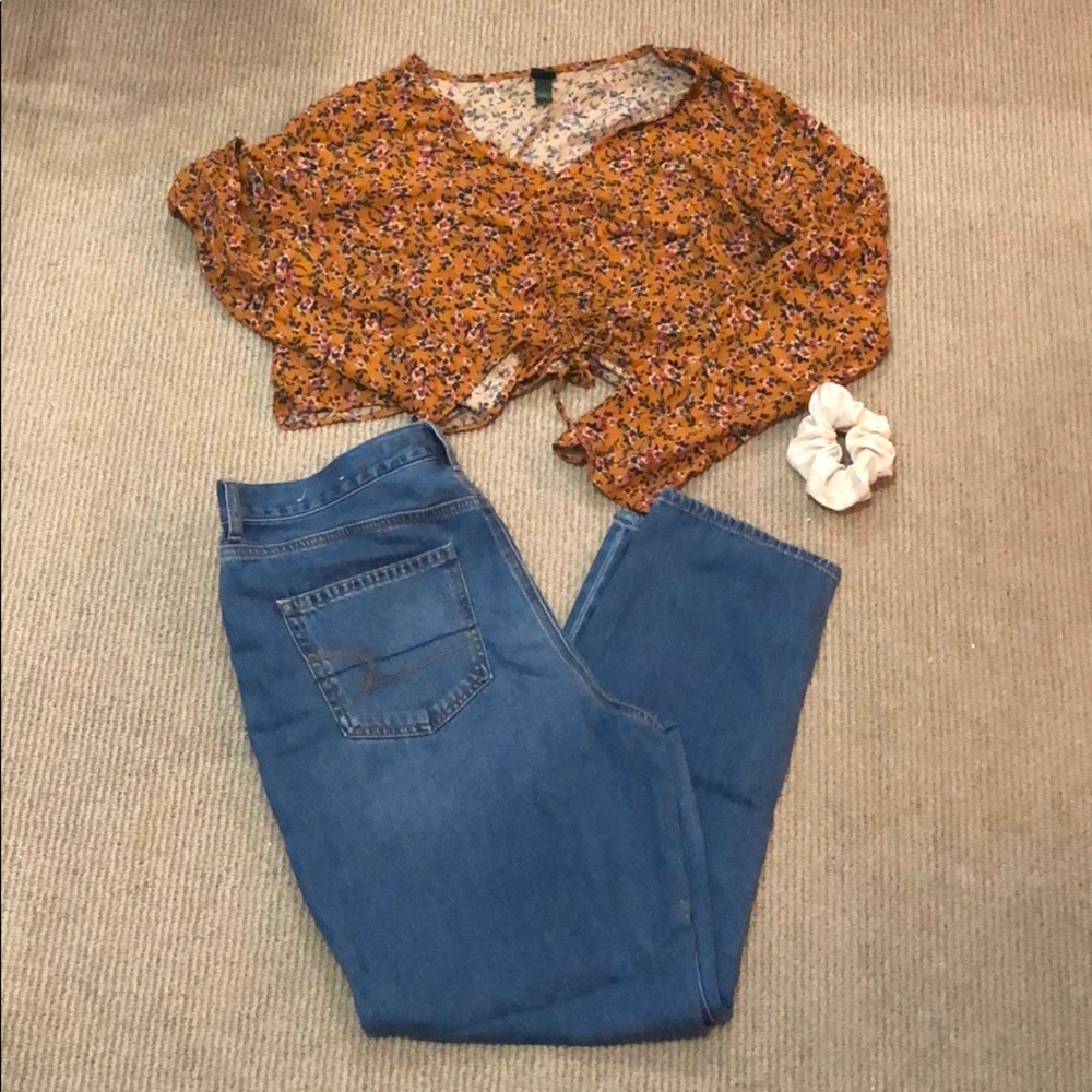 Mom jeans medium wash Plus size